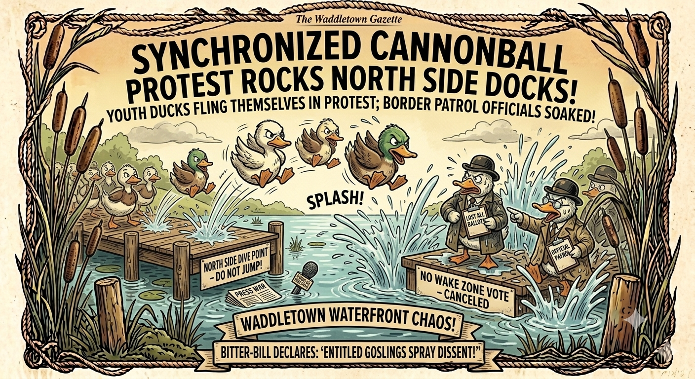 Synchronized cannonball protest rocks the North Side docks