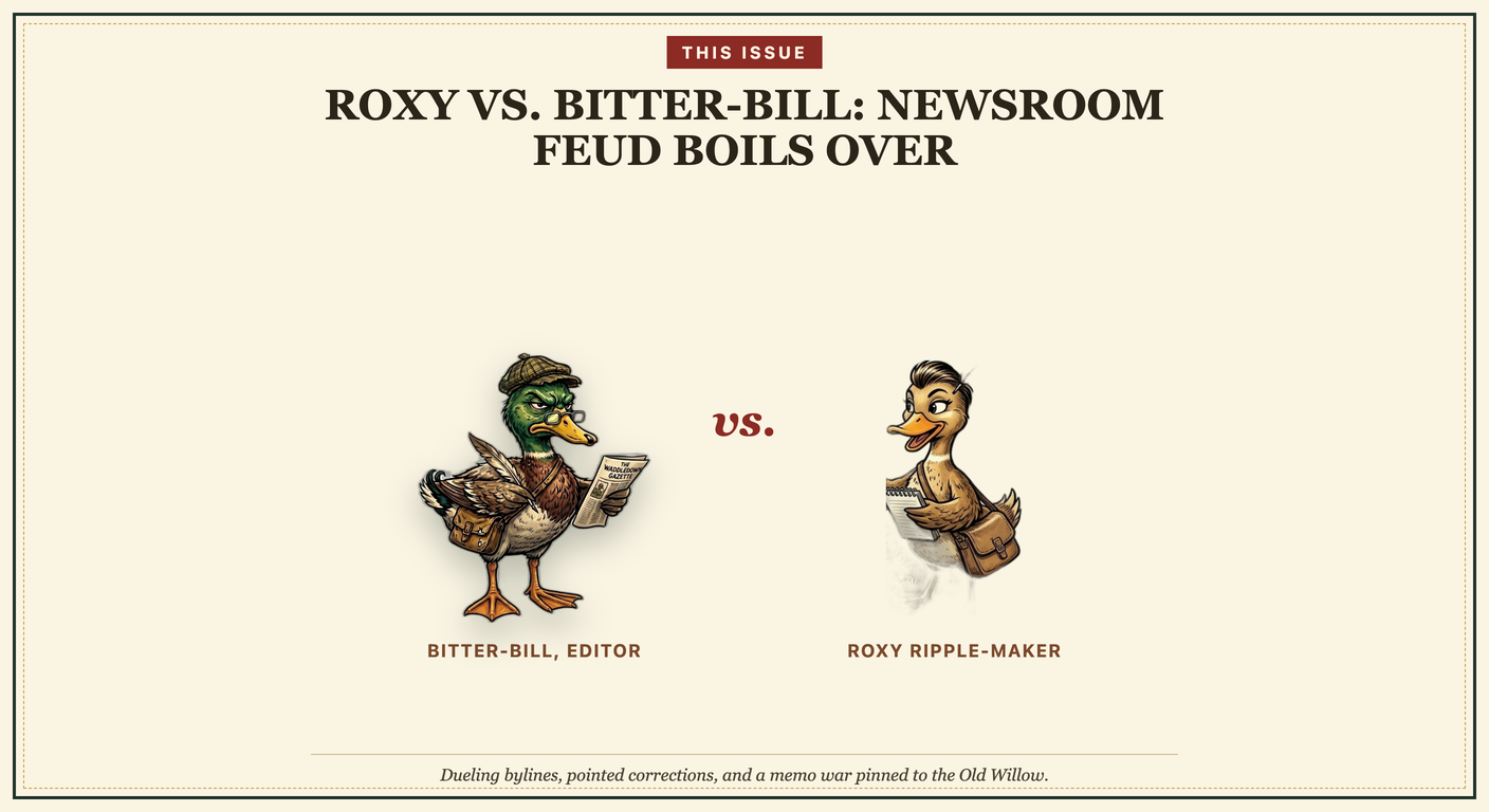 Roxy Ripple-Maker versus Bitter-Bill, Editor