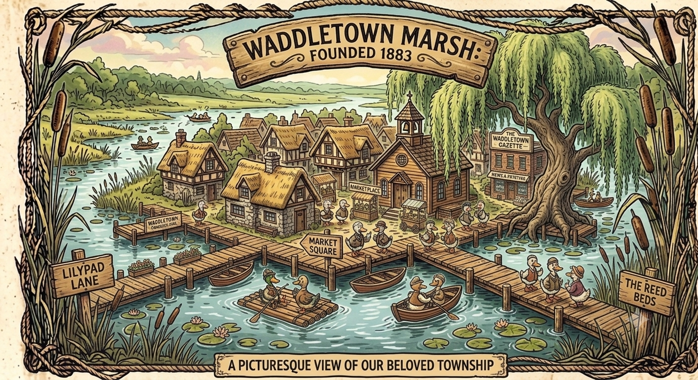 A picturesque view of Waddletown Marsh township